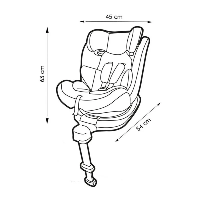 Siège-auto 360° ISOFIX Gr.0/1/2/3 Ranger - Noir-5