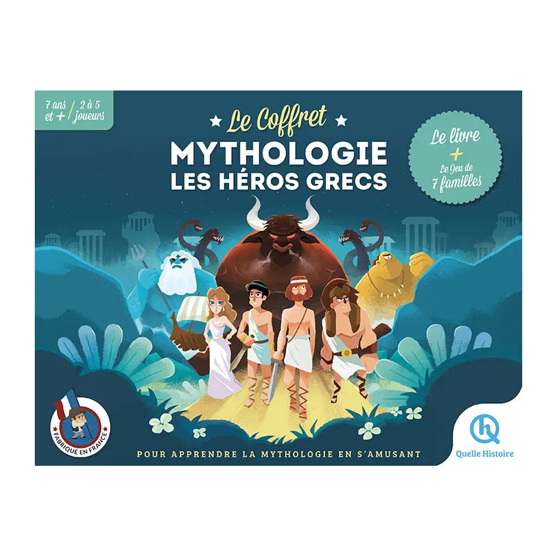 Coffret Livre + Jeu Mythologie les héros grecs - 7+-1