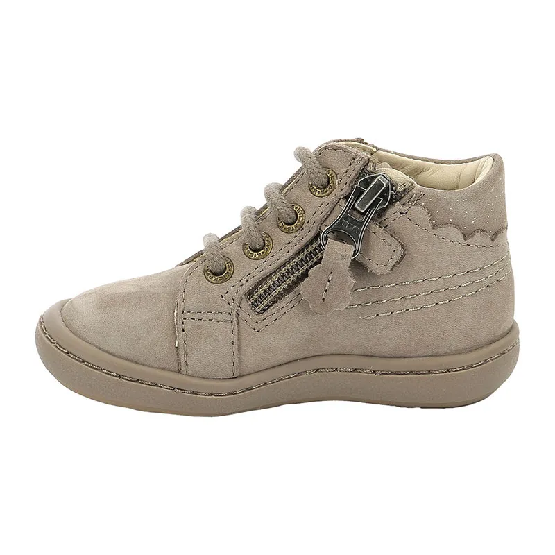 Bottillons zip/lacets Kickpinns - Taupe-3