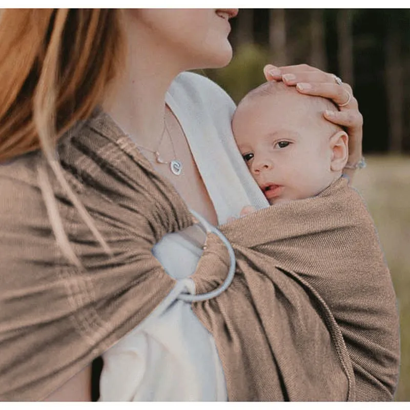 Écharpe sans noeud Sling Coton BIO Beige Sable - 0m+ - NEOBULLE-0
