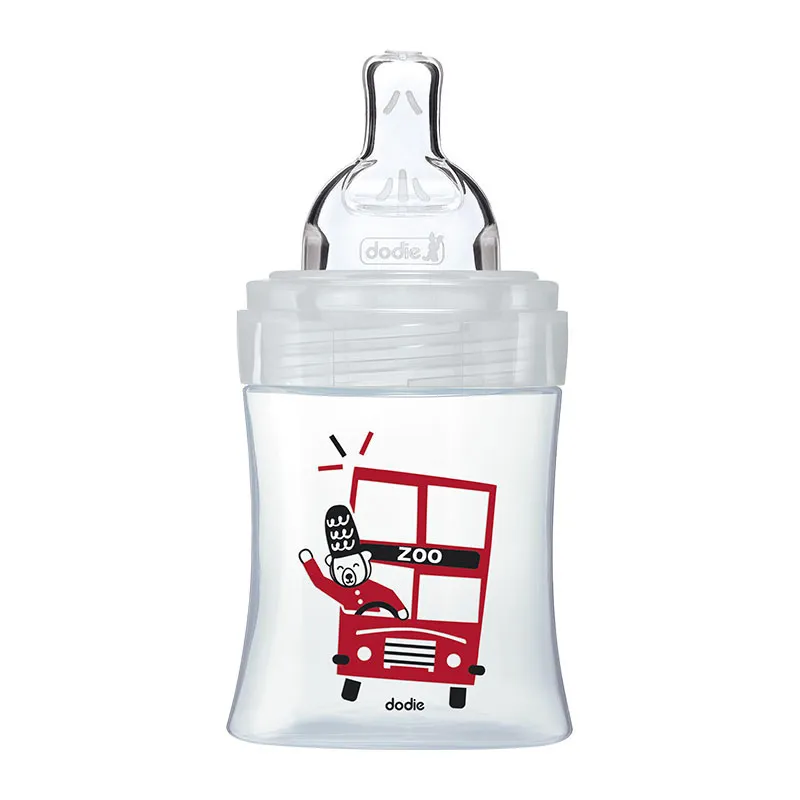 2 Bibs anti-coliq. Tétines plates Verre 150ml déb.1 Londres - 0m+-4