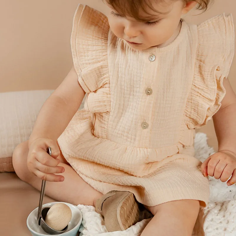 Robe MC mousseline Smart girl - Beige-5
