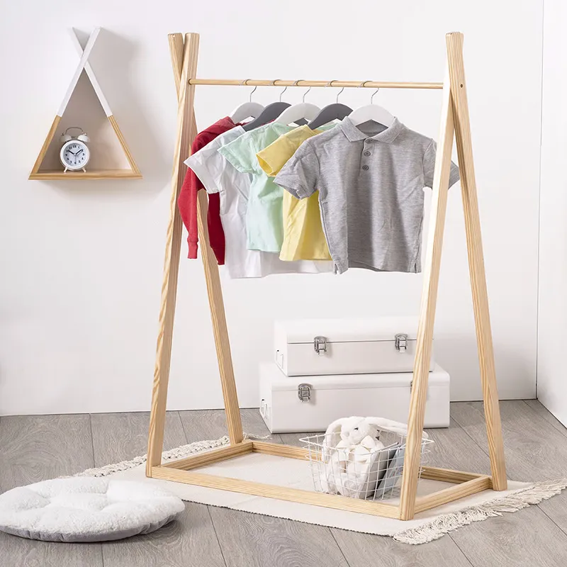 Penderie Enfant Tipi Blanc/Naturel - 78x126cm-1