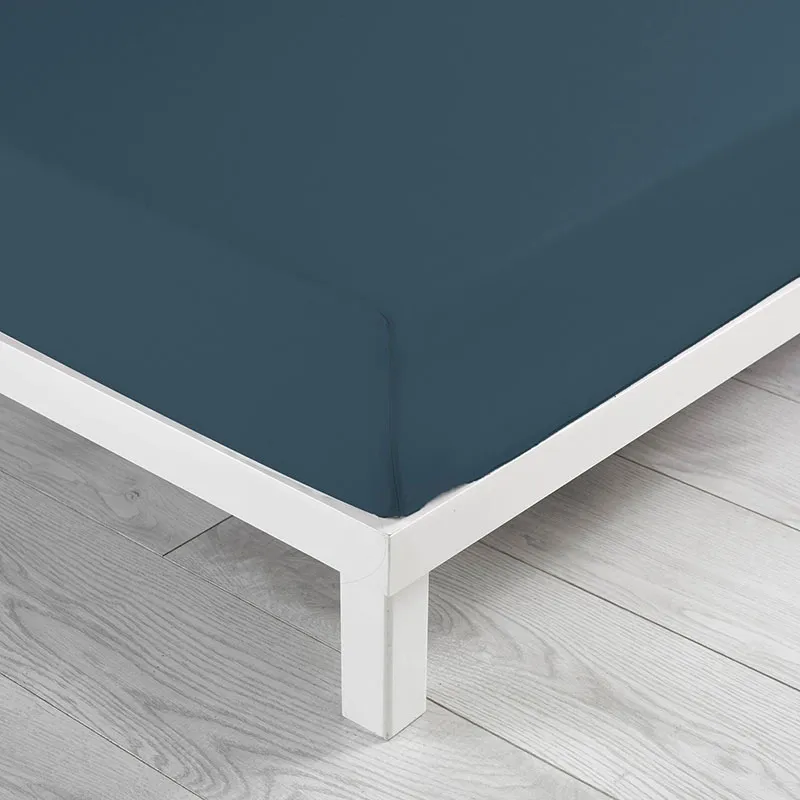 Drap-housse Coton Lina Bonnet 30cm Bleu nuit-0