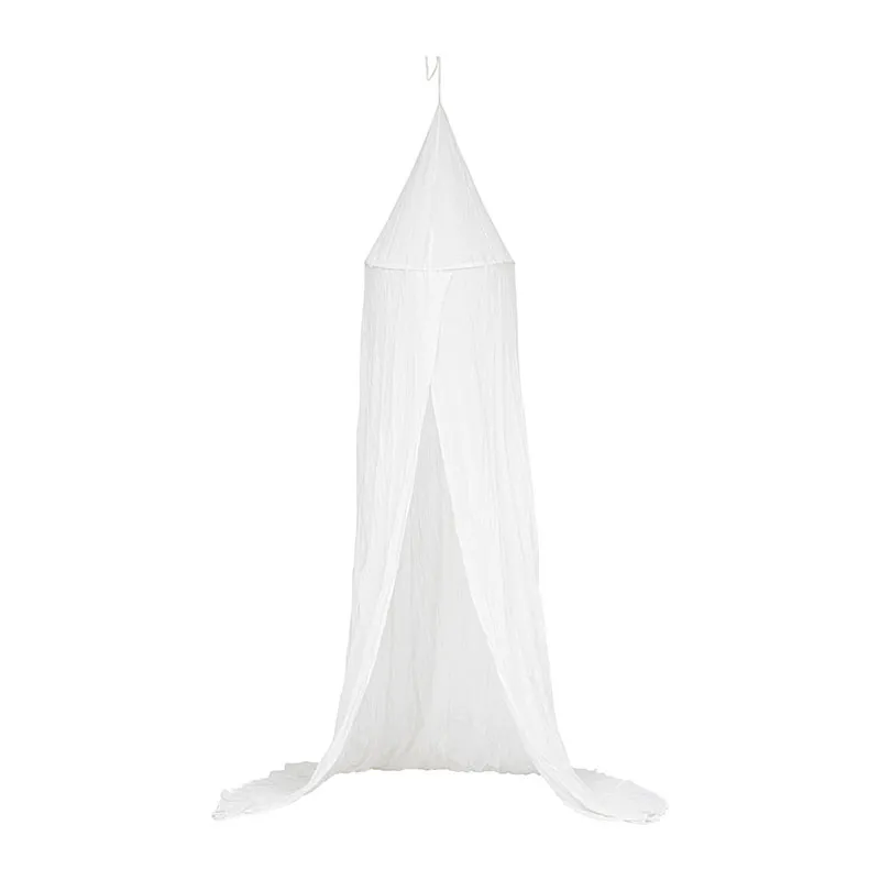 Ciel de lit double Gaze de coton Blanc - 250x50x350cm-1