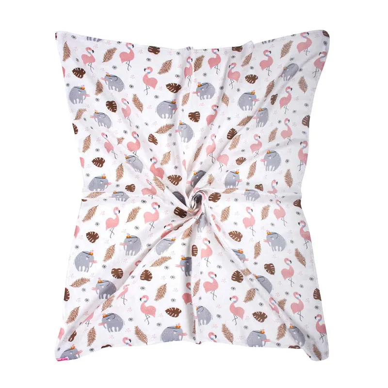 2 Langes mousseline Flamant Rose - 50x70cm-2