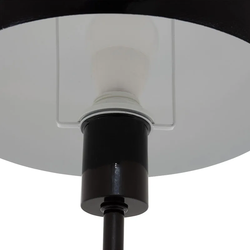 Lampe à poser Champignon Savio Métal Noir - ø22x38cm-4