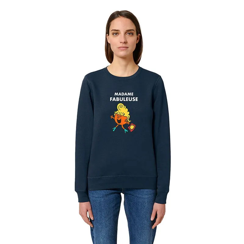 Sweat Femme Madame fabuleuse - Navy-0