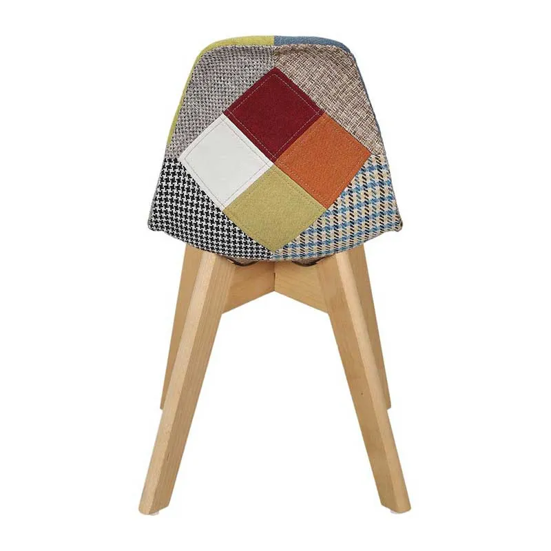 Chaise patchwork enfant Léonie Bleu - 33,5x35,5x58cm-3