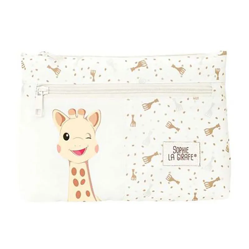 Trousse Sophie la girafe Miel - 23x16cm-0