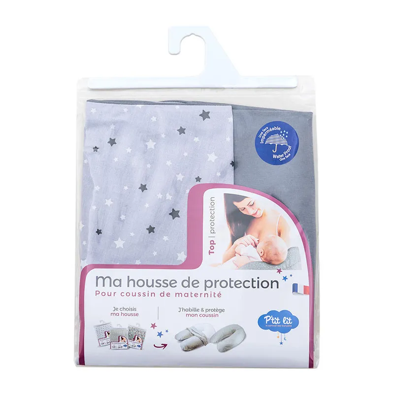 Housse coussin de maternité Étoiles Gris - 170cm-3