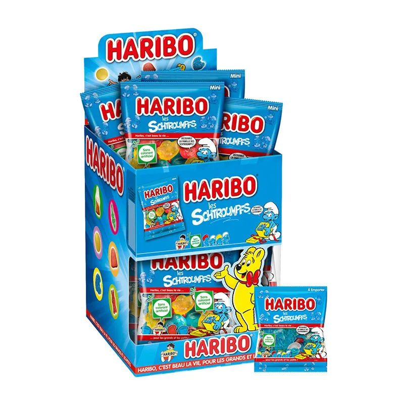 Haribo Mini sachets Schtroumpfs Lisses - 30x40g-0