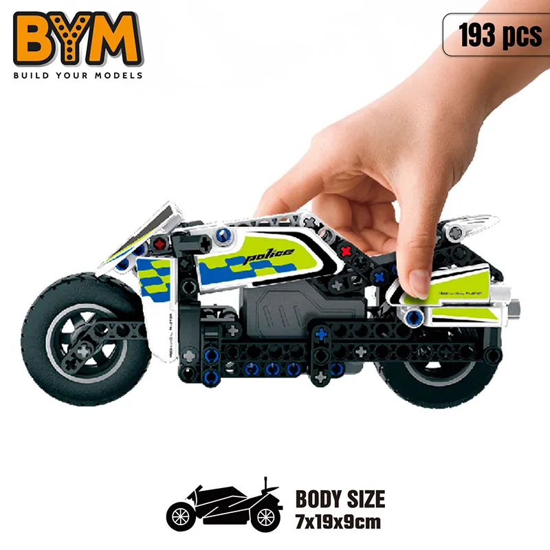 Moto de police à construire 199pcs - 6+-3