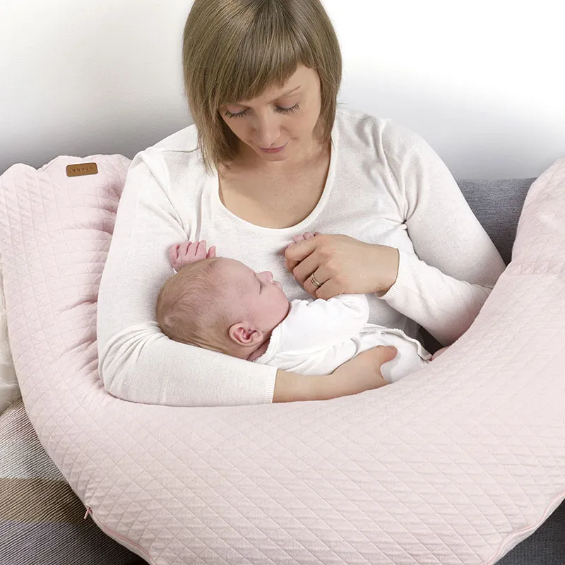 Coussin d'allaitement Big Flopsy Rose - 170cm-0