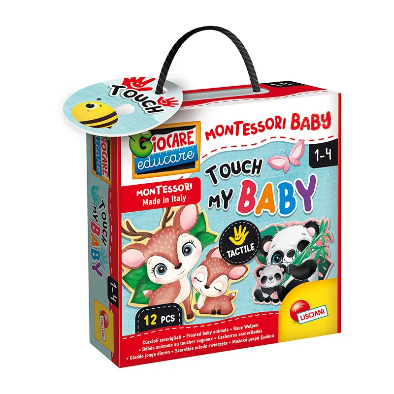 Jeu tactile Animaux & Bébés Montessori Baby 12pcs - 12m+-0