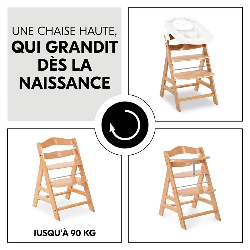 Chaise-haute Alpha+ + Transat Alpha Bouncer 2en1 + Tablette + Coussin Deluxe Espace - 0m+-5