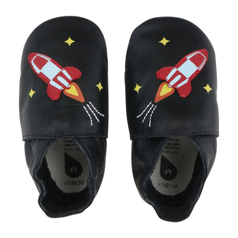 Chaussons Soft Soles Fusée Noire - Bobux-0