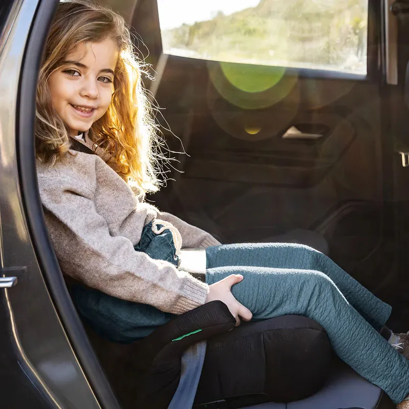 Rehausseur Gekko i-Fix i-Size/Isofix 125-150cm - Grey Dobby-4
