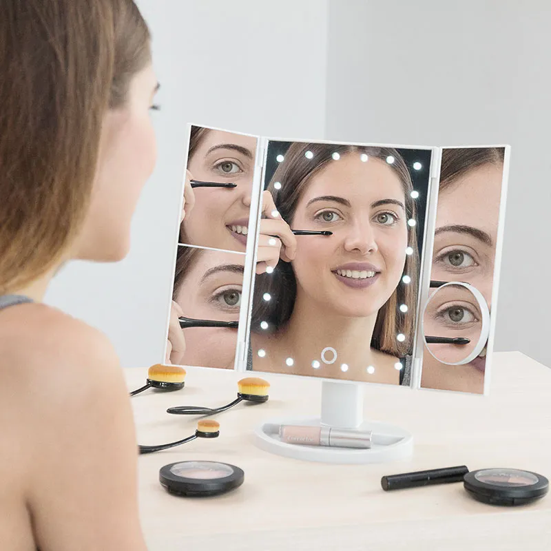 Miroir grossissant LED 4en1 - 18x29x12cm-0