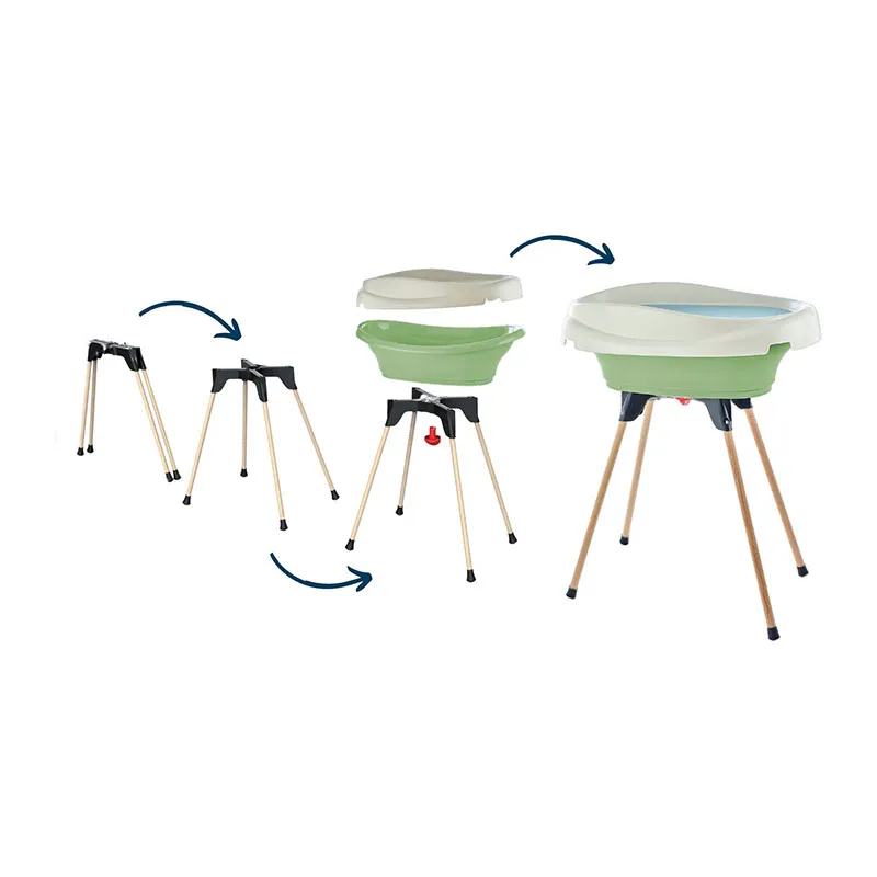 Pack plan à langer et baignoire Vasco - Vert Céladon-4