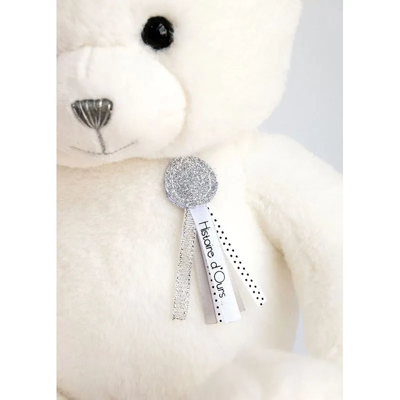 Peluche Charms Ours Blanc - 40cm-5