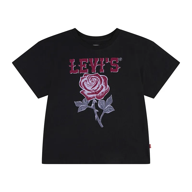T-shirt MC Enfant Oversized Western - Jet Black-0