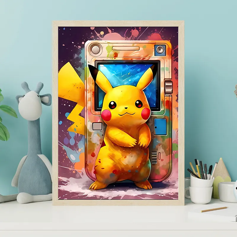 Toile Pikachu Pokémon Gameboy - 30x40cm-2