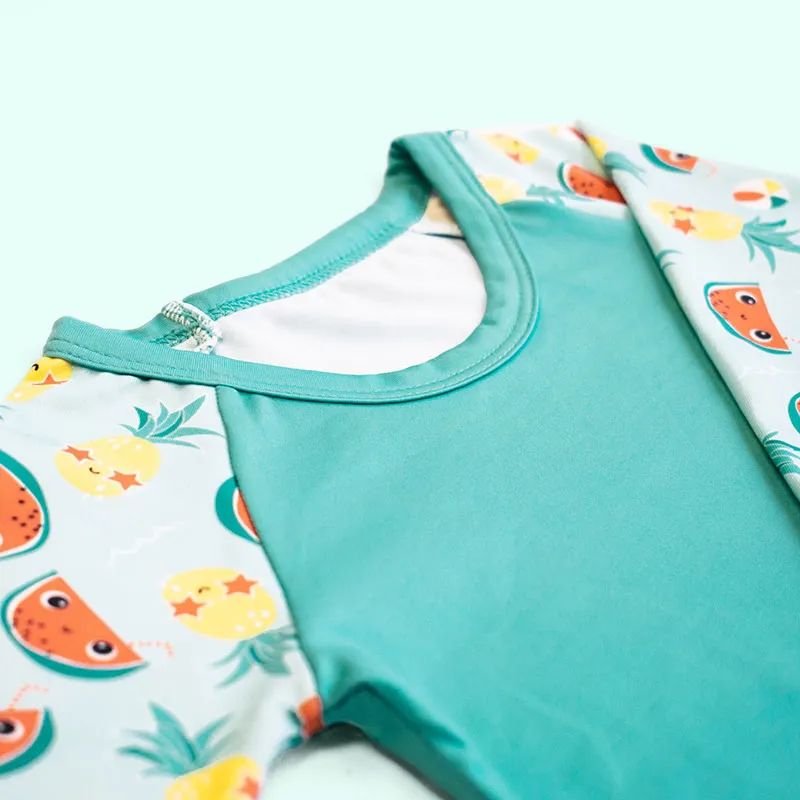 T-shirt anti-UV Tropical - Turquoise - BAMBINO MIO-2