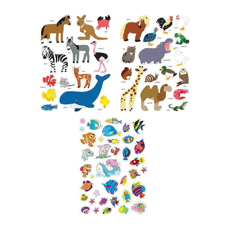 Gommettes Poissons & Animaux - 132pcs-0