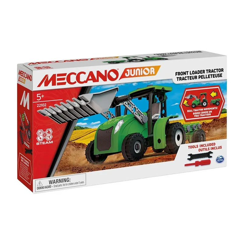Véhicule à construire Tracteur Pelleteuse Meccano Jr - 5+ - SPIN MASTER-1