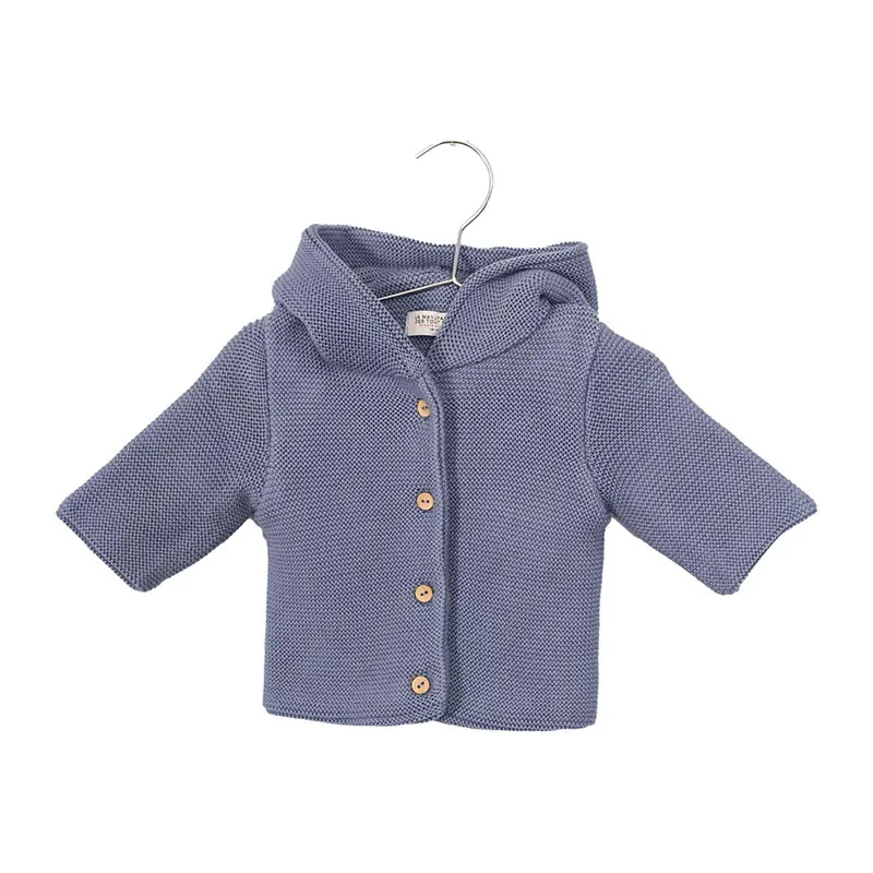 Manteau en coton Petits Chats - Bleu orage-0