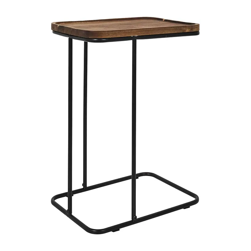 Table d'appoint acacia - 40x30x55cm-2