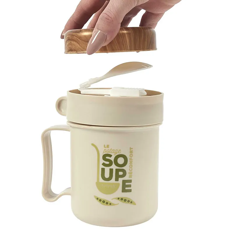 Mug & cuillere à soupe transportable Aléat. - 50cl-3