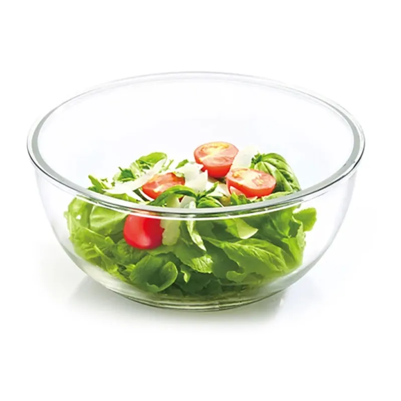 Saladier en verre avec couvercle 2L - Transparent-3