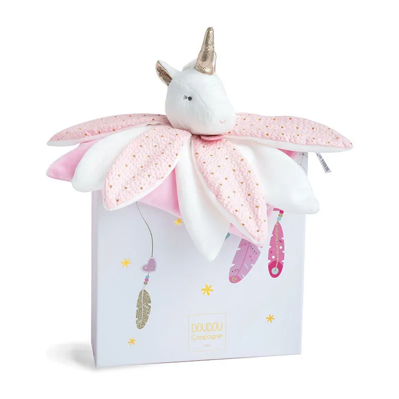 Doudou Licorne Attrape-rêves Rose - 26cm-2