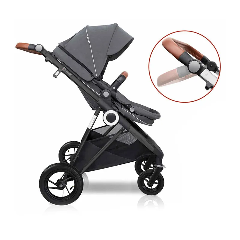 Bebeboutik Trio Poussette transformable Coque Gr.0 Halime Air Gris Noir 0m