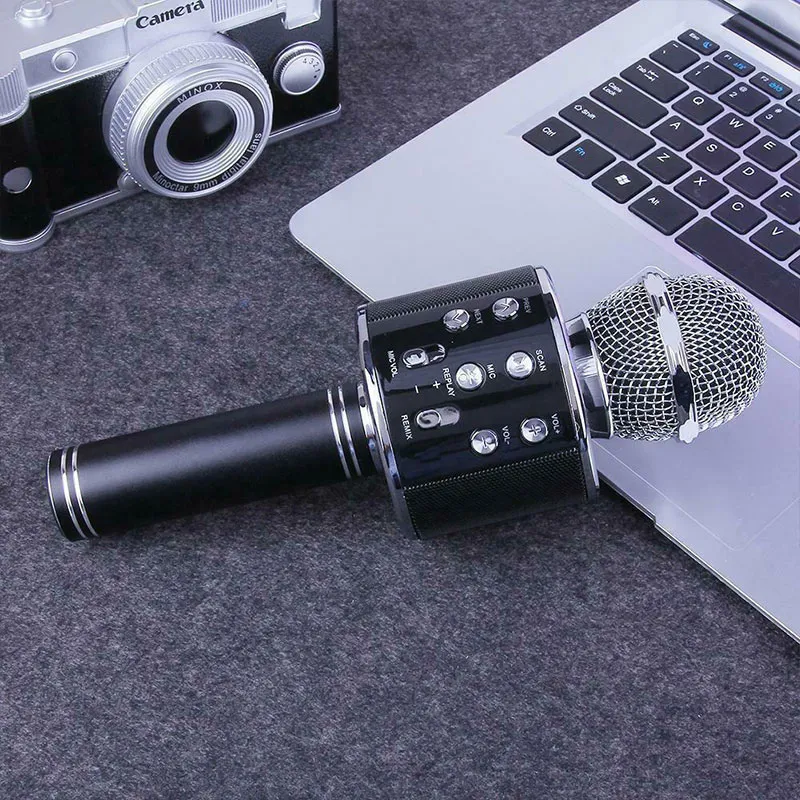 Micro karaoké Bluetooth - Noir-3
