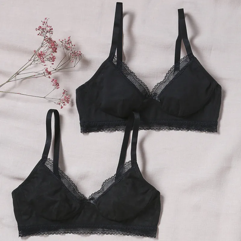 2 Soutien-gorge de grossesse Triangle sans armatures - Noir-2