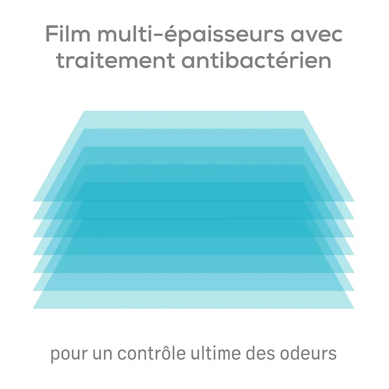 Starter pack Poubelle à couches Dress Up avec 3 recharges + 2 Housses OFFERTES Jungle/Gris-15