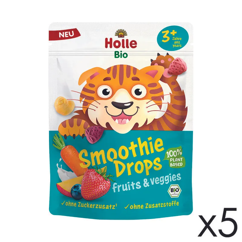 5x15g Snacks Smoothie Drops Fruits & Veggies BIO - 3+-0