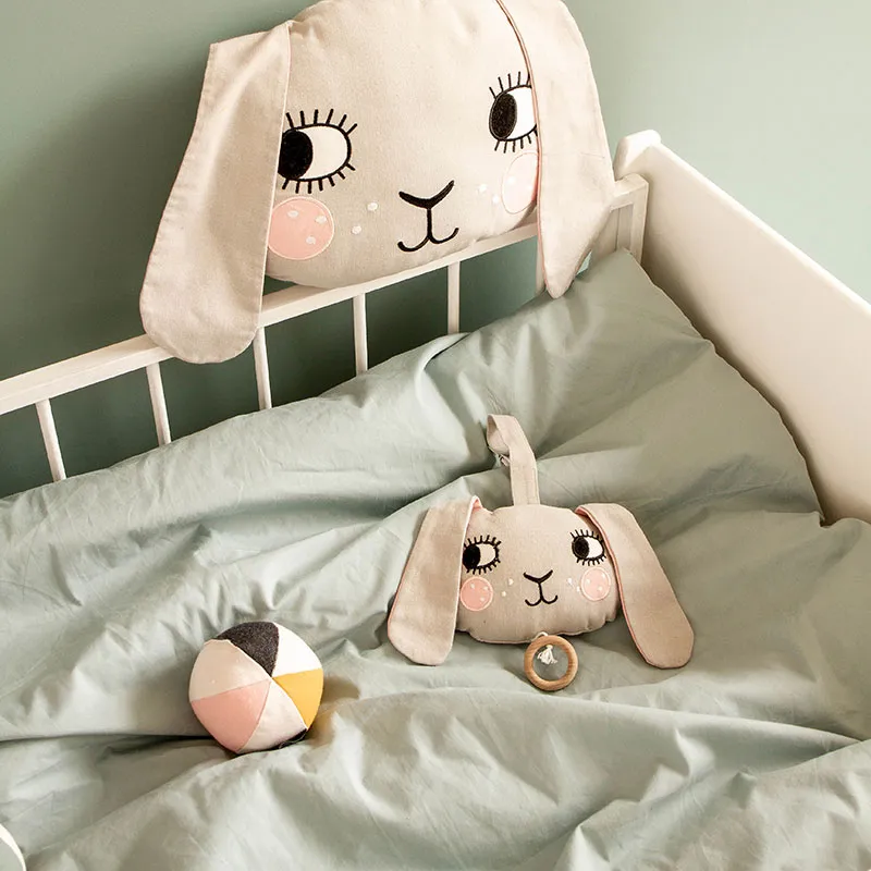 Jouet musical Bébé Lapin Gris - 0m+-3
