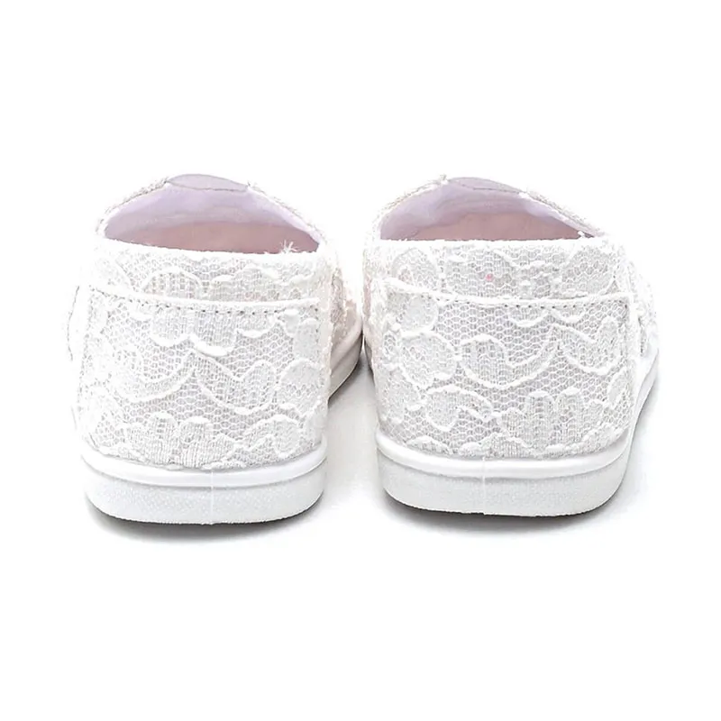 Ballerines Dentelle - Blanc-4