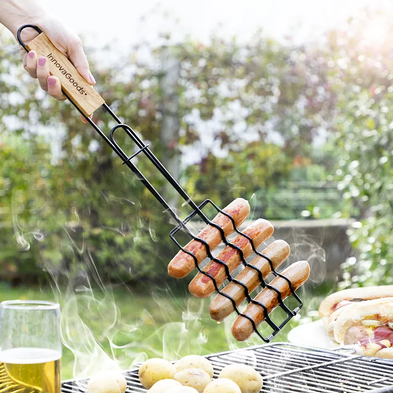 Grille de Barbecue pour Saucisses - 51x8x4cm-0
