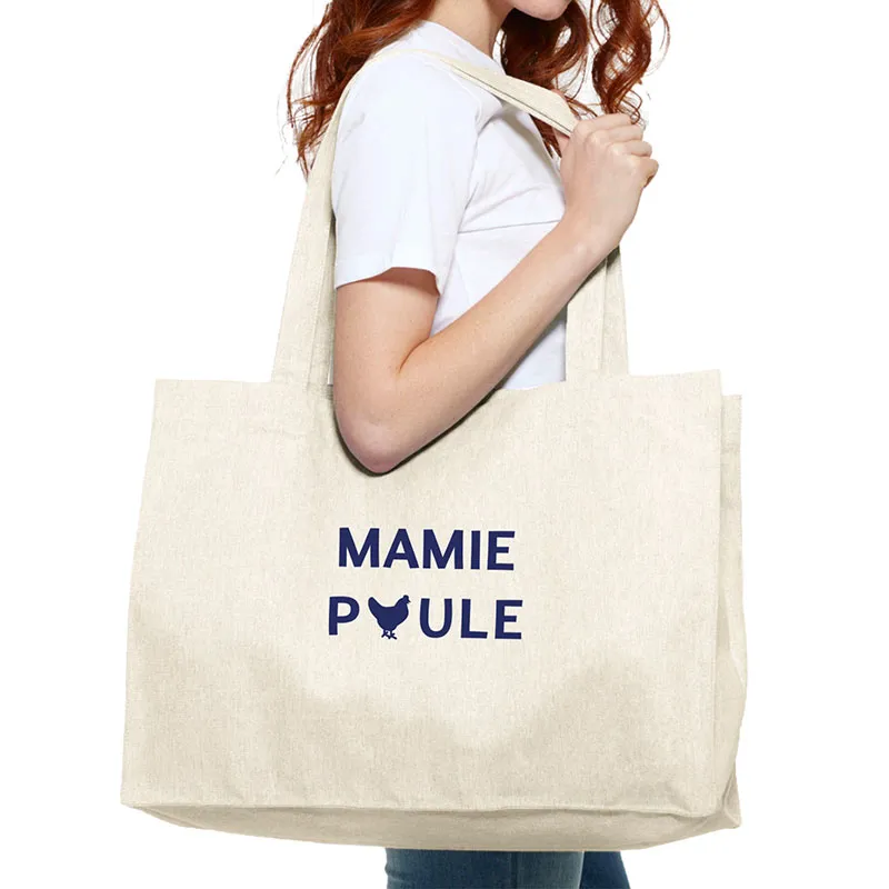 Grand cabas Mamie poule 2 waf - Naturel-0