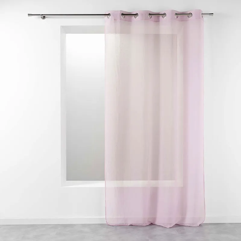 Voilage à oeillets Telma Rose - 140x240cm-1