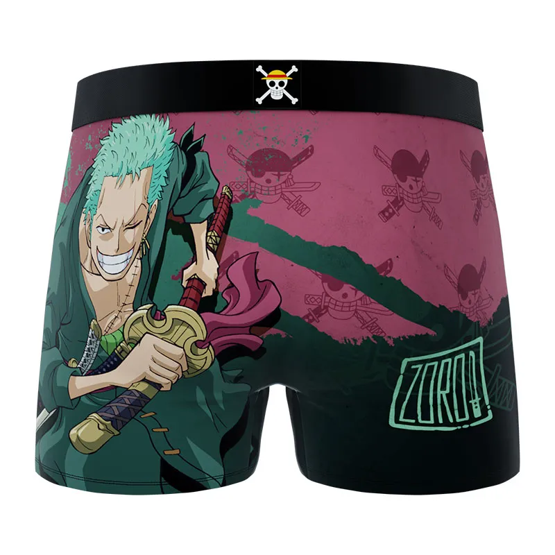 4 Boxers Garçon One Piece - Vert/Violet/Orange/Noir/Rouge-5