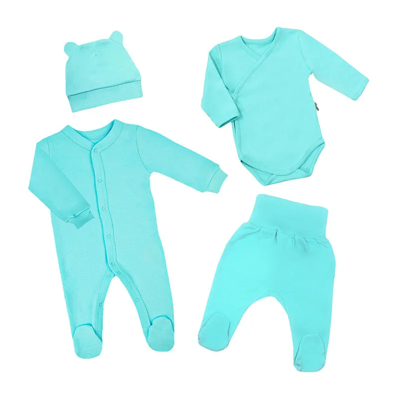 Layette 4pcs Coton - Bleu-0