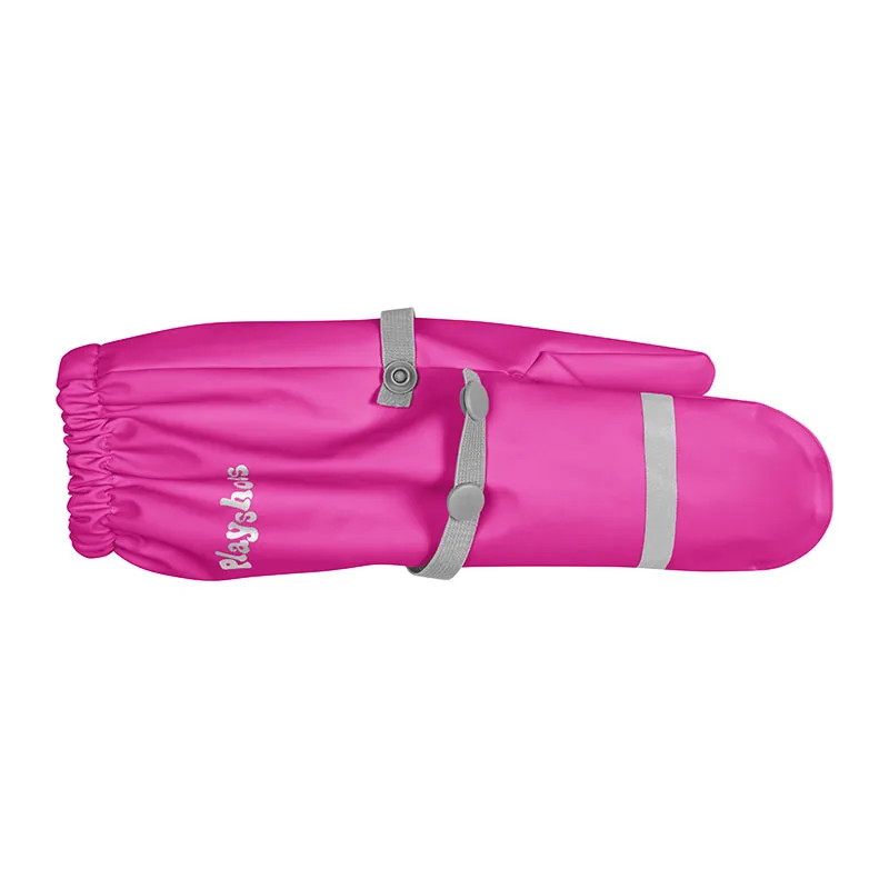 Gants de pluie doublure polaire - Rose fluo-2