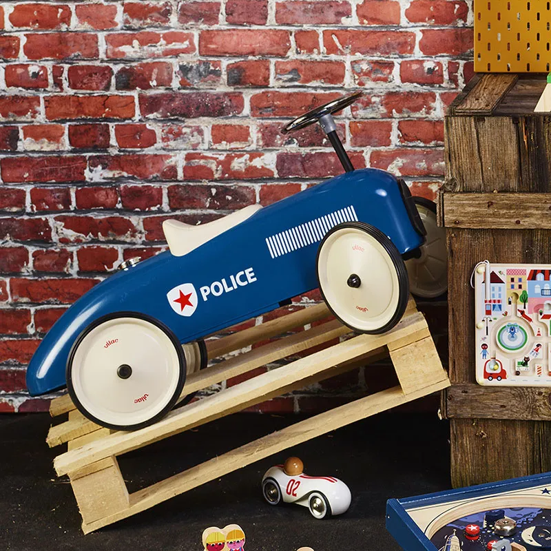 Porteur Voiture de police vintage - 18m+-4