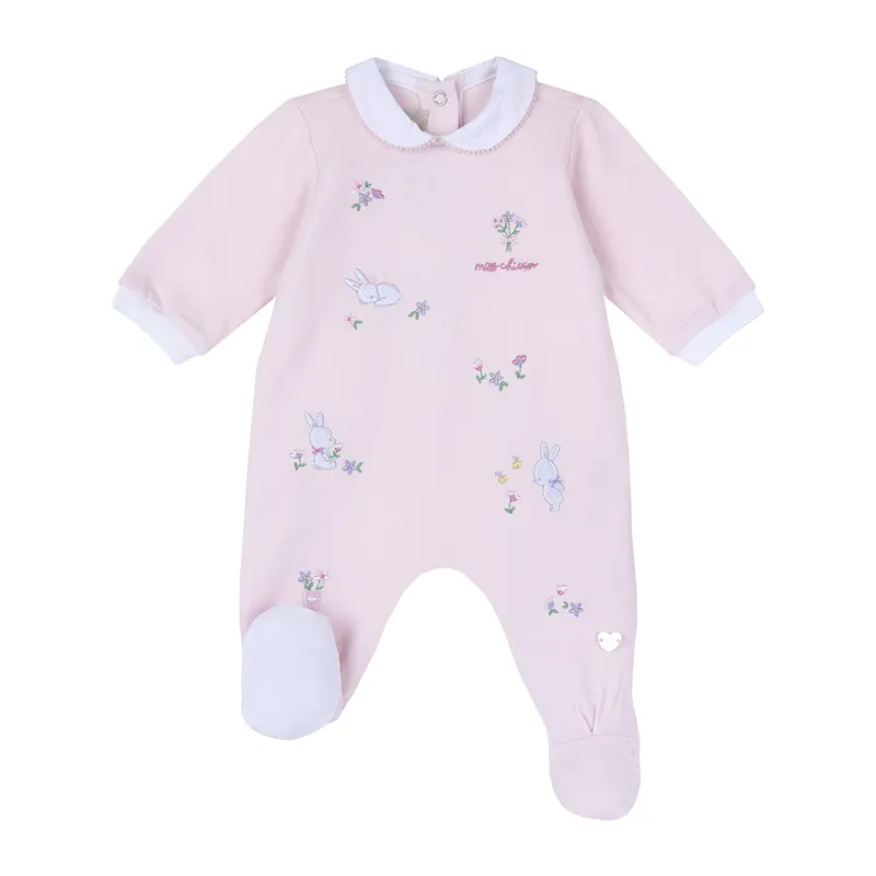 Grenouillère Lapin - Rose clair-0